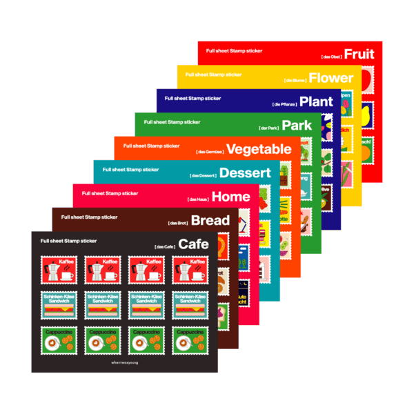 Full sheet Stamp sticker - SET (9종 1세트)