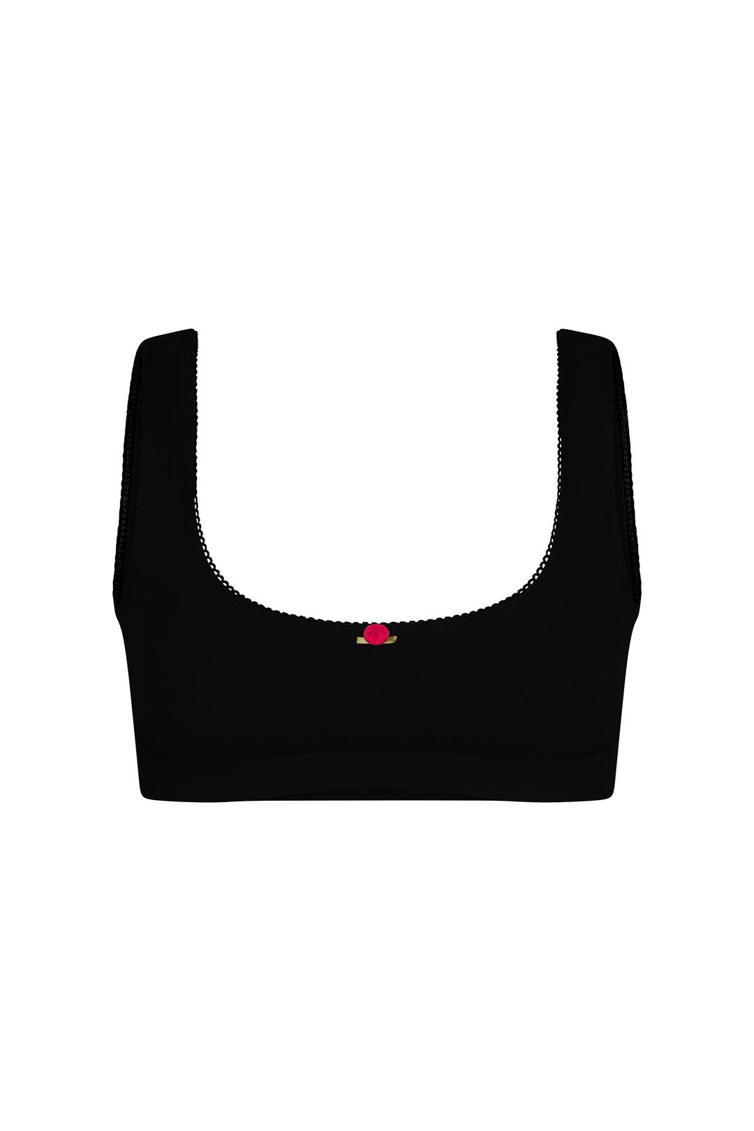 SUPPORT COTTON BRA IN ONYX - XS / Onyx