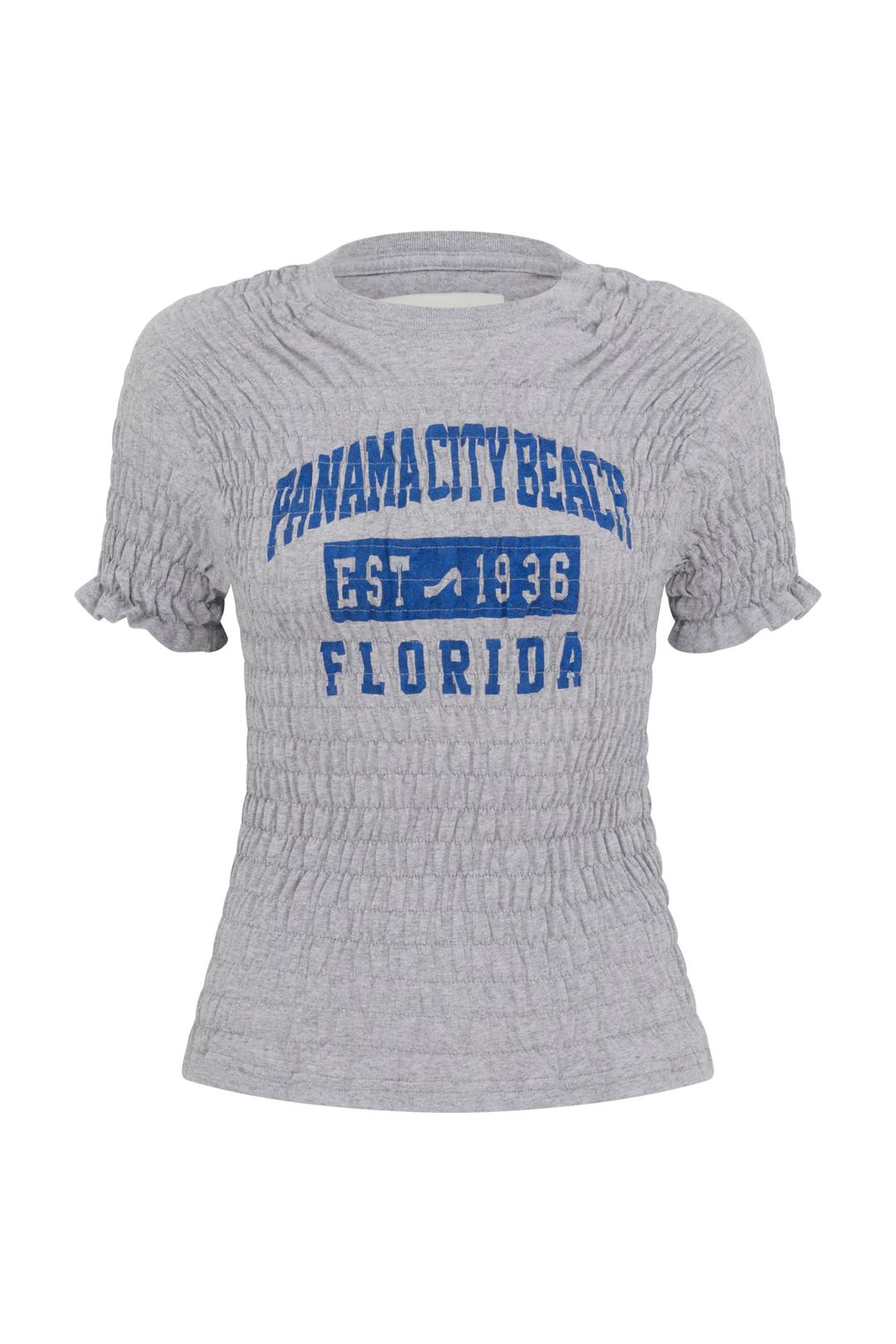 The Reconstituted Shirred T-shirt- Grey - Small