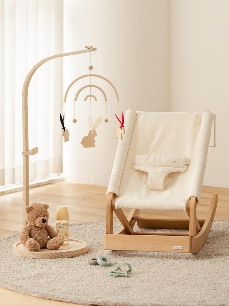[세이지폴 스튜디오] 원목 코지핏 신생아 아기 바운서 모빌 세트