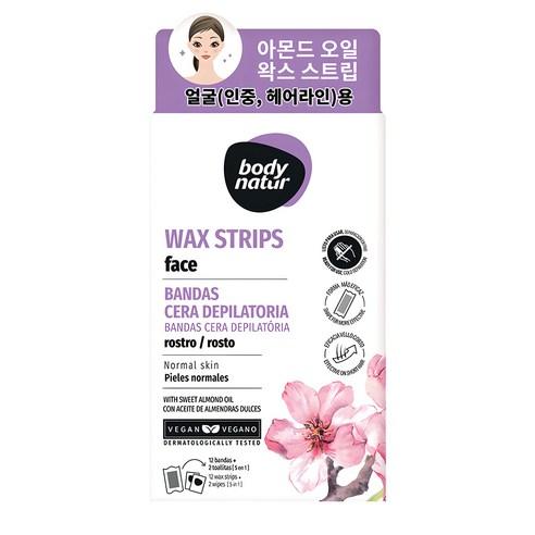 바디네이처 스위트 아몬드 오일 왁스스트립 페이스용, 1개