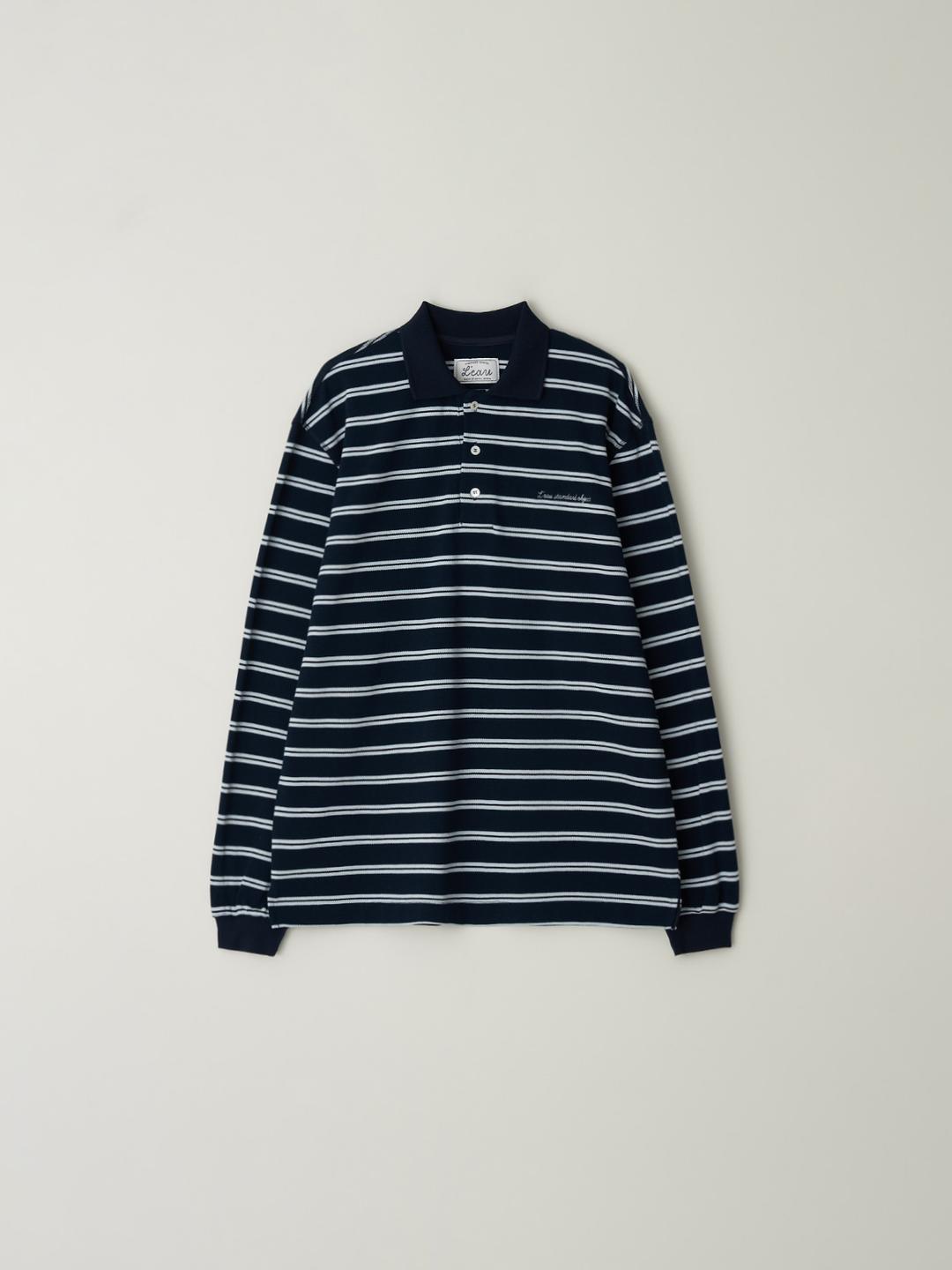 [3rd_5/8 예약배송] Phillip pique collared t-shirt_navy