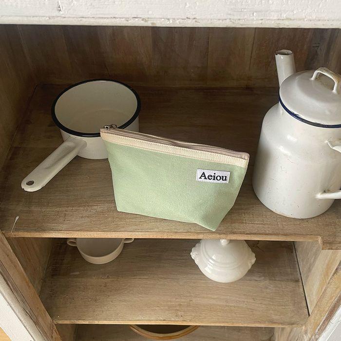 Aeiou Basic Pouch (L size) Sage Tea