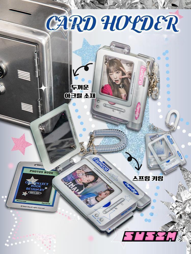 수심 Camera Photo Holder 카메라 포카 홀더 포토 카드 폰 키링 3인치