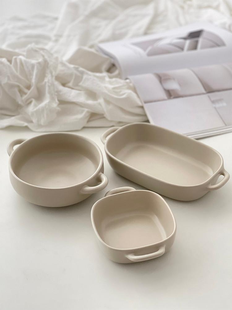 온어데일리 베이지 모던 심플 베이킹 오븐 샐러드 그릇