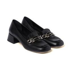 23SS MIU MIU 미우미우 여성 로고 로퍼 블랙 5D658D 011
