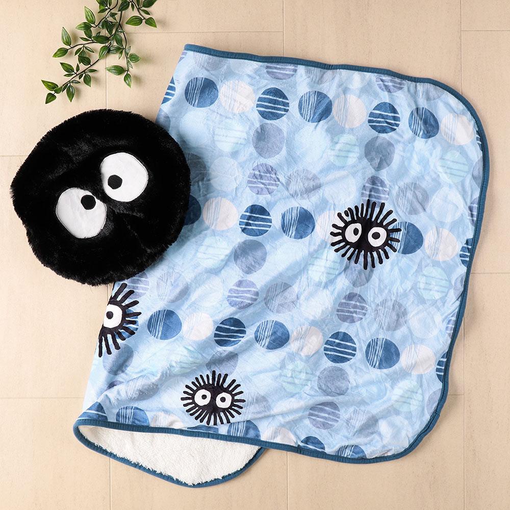 지브리 이웃집 토토로 쿠로스케 쿠션 담요