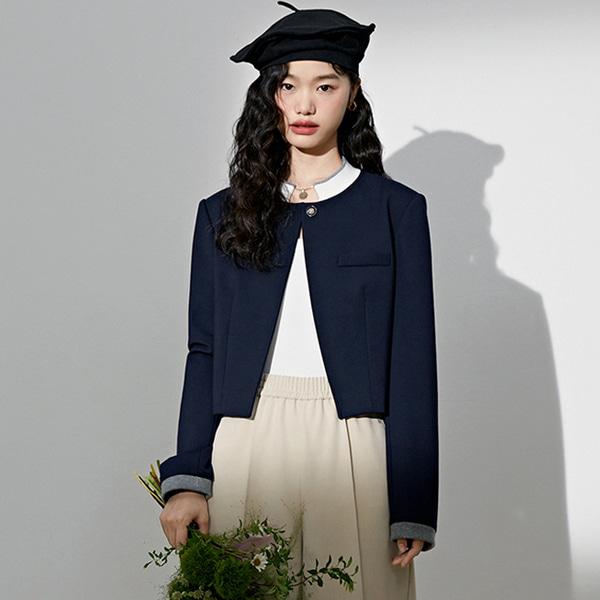 [당일출고]쿠스 스탠드업 카라 크롭 핏 자켓 8002