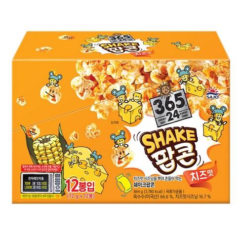 SHAKE 팝콘 치즈맛 12p, 864g, 1개 - 팝콘 | 쿠팡
