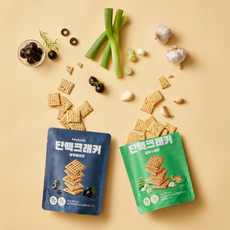 heybody 단백크래커 갈릭대파 & 블랙올리브