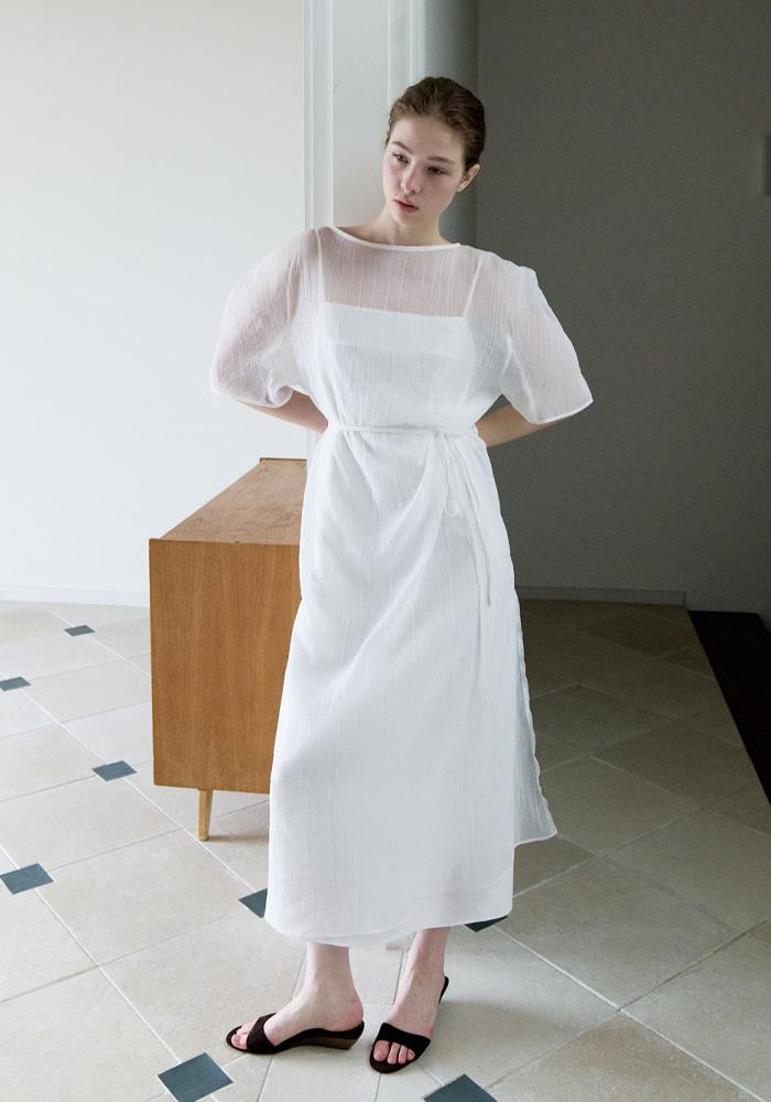 [1st REORDER] CREASE SHEER LAYERED OPS_WHITE