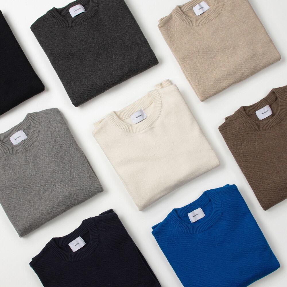 세미 크롭 라운드니트 (9color) MDTS034