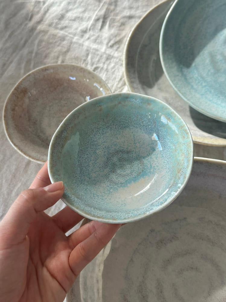 ourora small bowl (3 size) 블루 베이지 일본 종지 소스볼앞접시 플레이트 플레이팅 