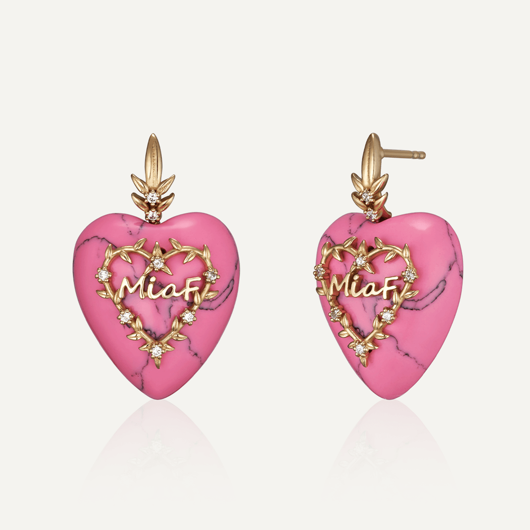 헤이봉봉 핑크 귀걸이 MF053E