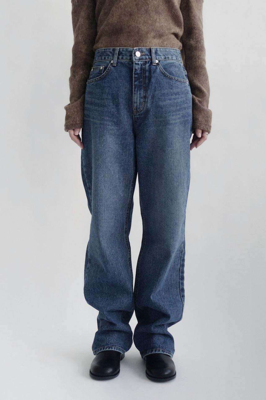 Million washed wide denim