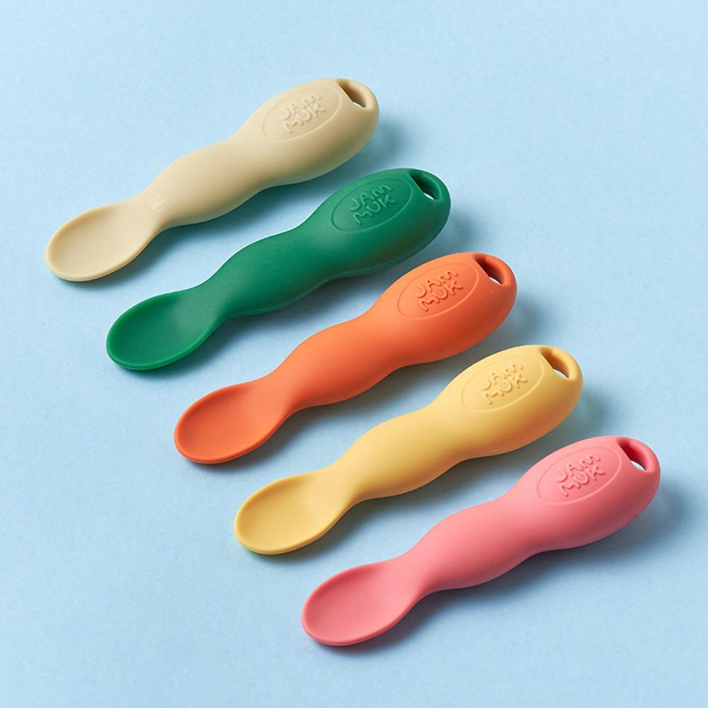 잼먹 땅콩 이유식 스푼 자기주도 유아식 아기 숟가락