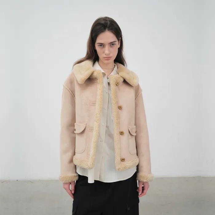 25 Fall_ Beige Suede Mustang  (Reversible)