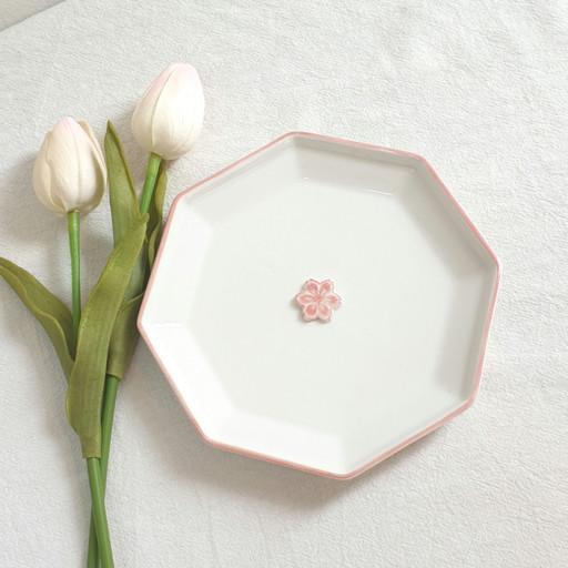 팔각 벚꽃 접시🌸집들이접시 귀여운접시