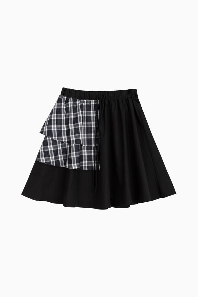 미세키서울 Unbalanced layered skirt CHARCOAL - 위시버킷