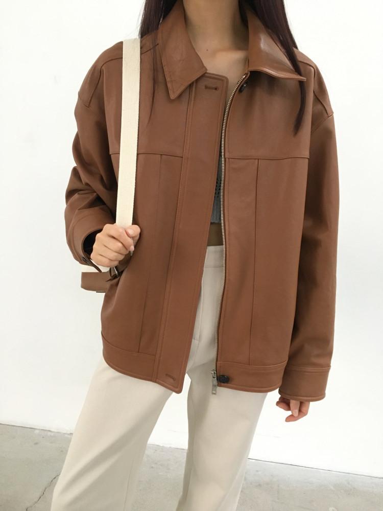 24SS breathe 브리드 이태리 베지터블 세미 오버핏 램 자켓