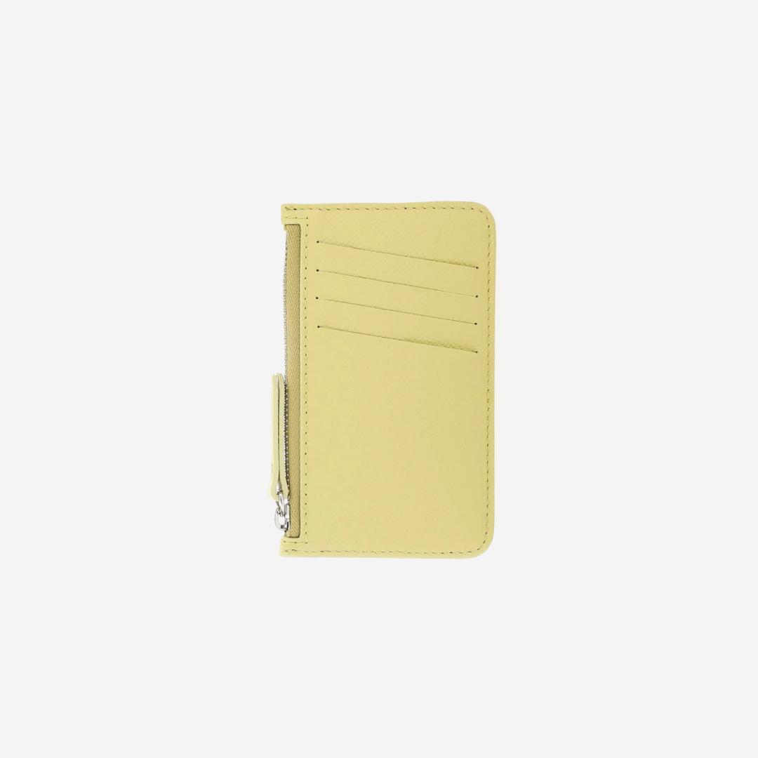 Maison Margiela Bovine Leather Zipped Card Holder Linden Green
