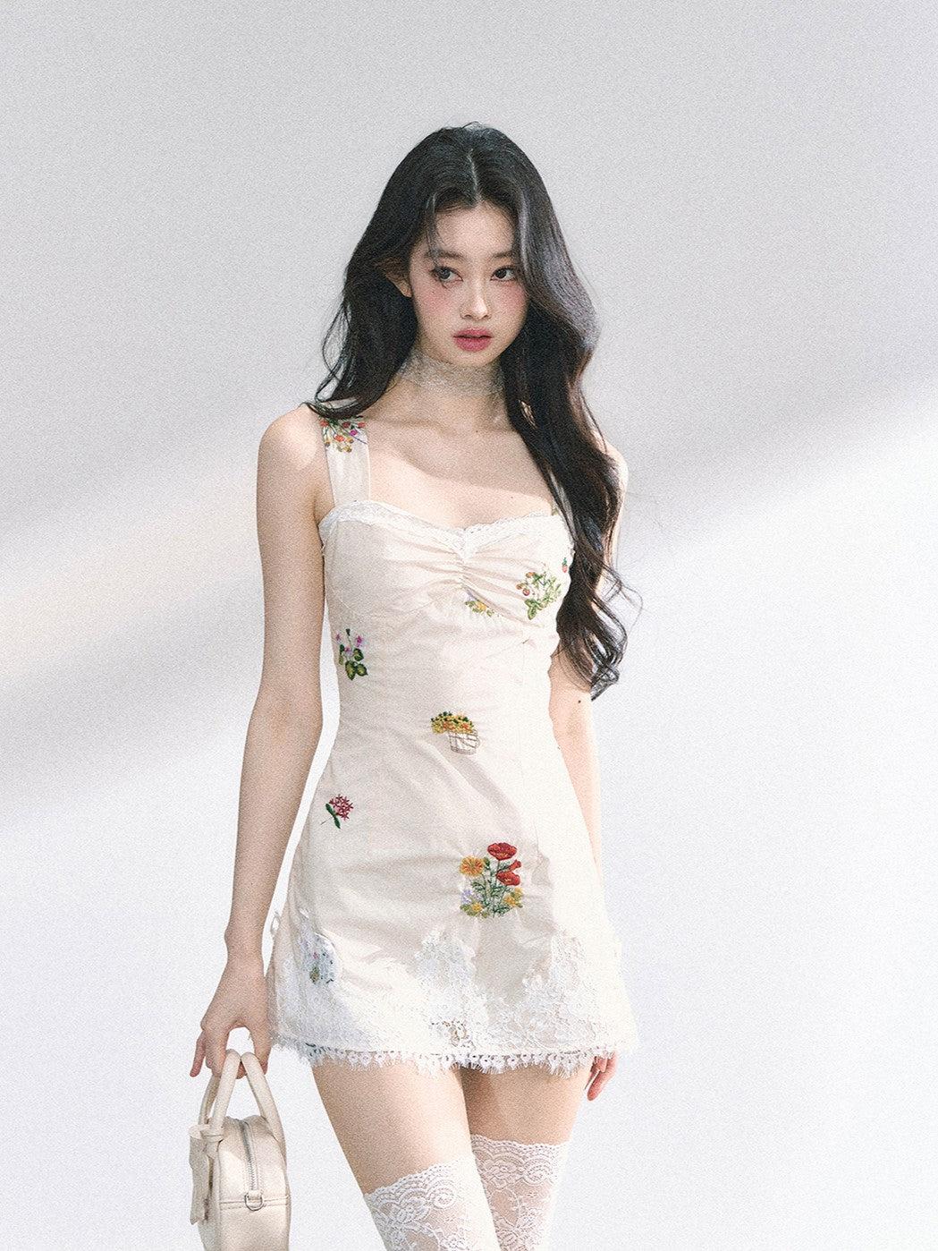 French Lace Flower Dress DIA0449
