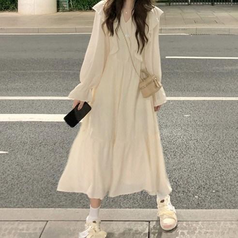 구디프 샤방 프릴 캉캉 롱 원피스 - 원피스/세트류 | 쿠팡