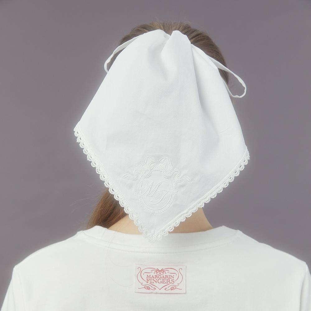 RIBBON EMBROIDERY BONNET (WHITE)