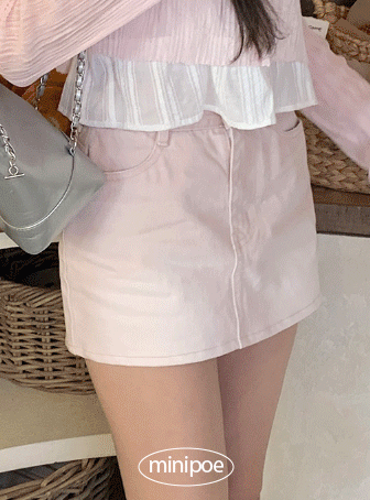 [바배물량/MADE] 무드 애쉬핑크 브러쉬 워싱 스커트 (1color)