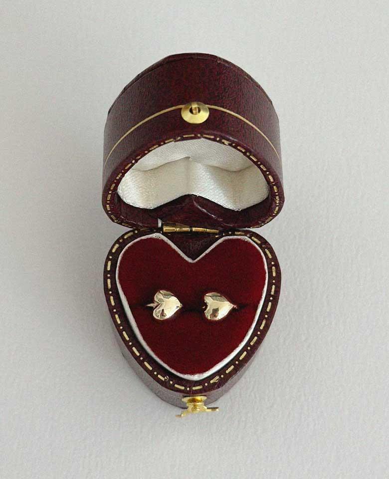 [5차오픈 ]  Mini Heart Hoop Earring 14K