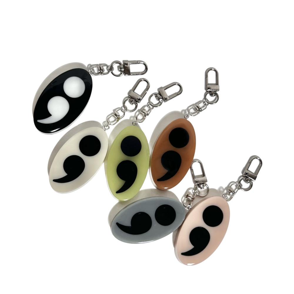 [핸드메이드 - 세미콜론] 유니크 레진 부호 키링 키홀더 백참 모너트