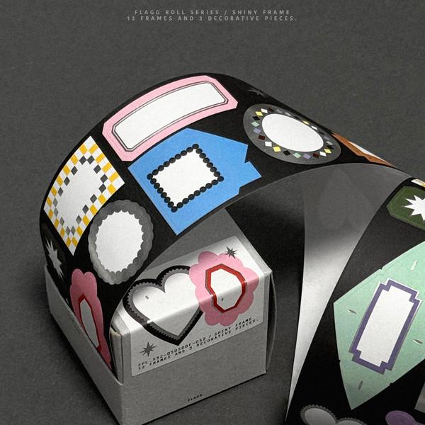 SHINY FRAME ROLL LABEL