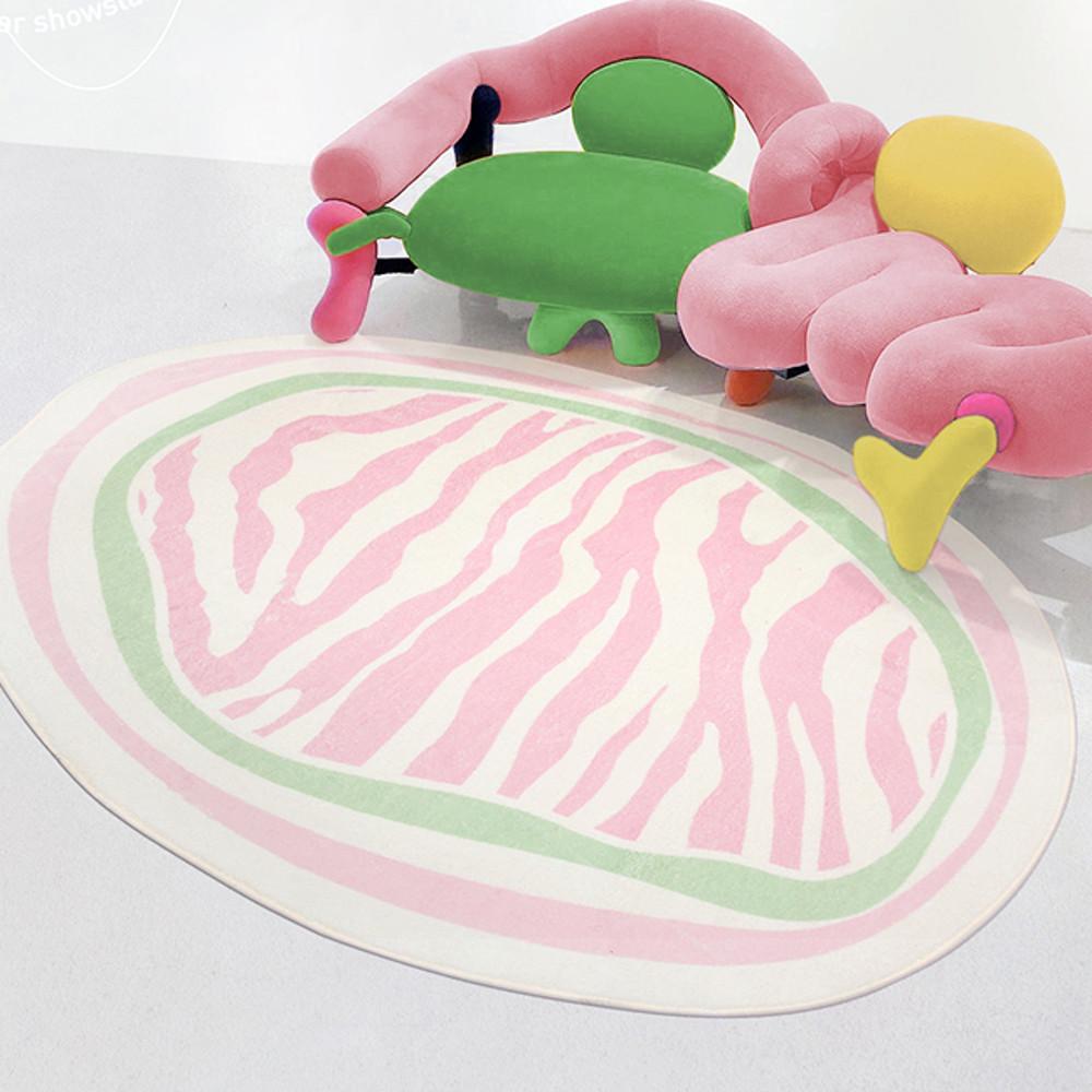 지브라 타원형 러그 3color 거실 침실 대형러그