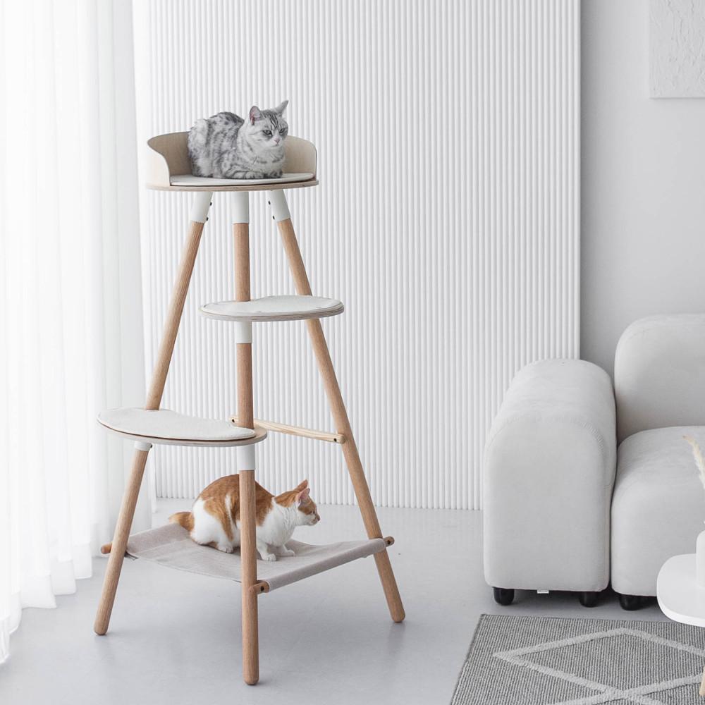 누키스트 고양이 원목캣타워 비스캣타워