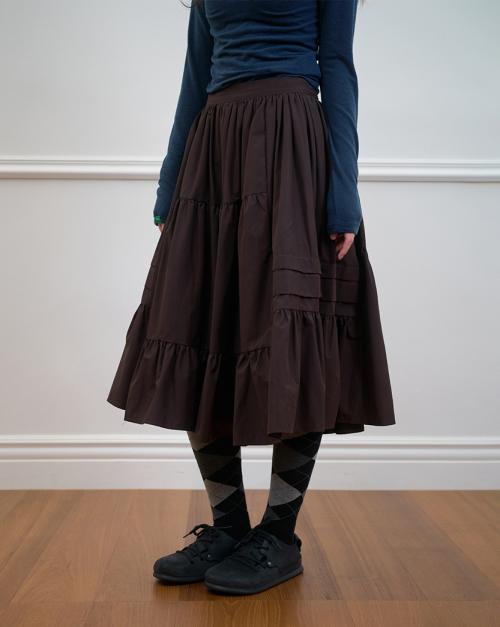 286. 언발란스 스커트 _ 브라운
