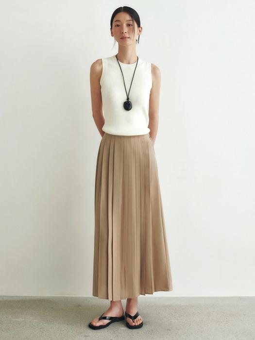 제인 플리츠 스커트 (mocha beige)