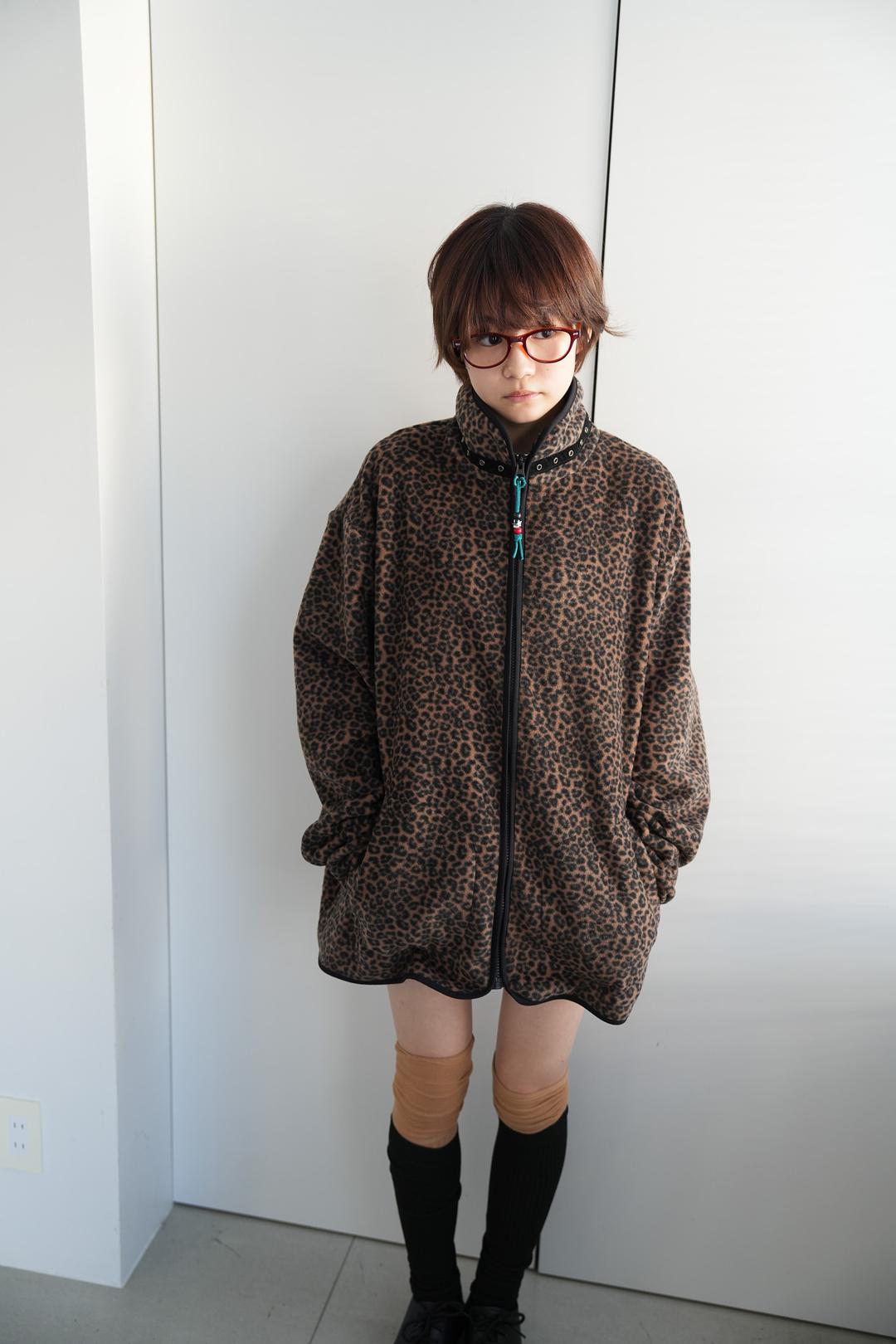 Leopard fleece jacket, brown (12.16 출고)