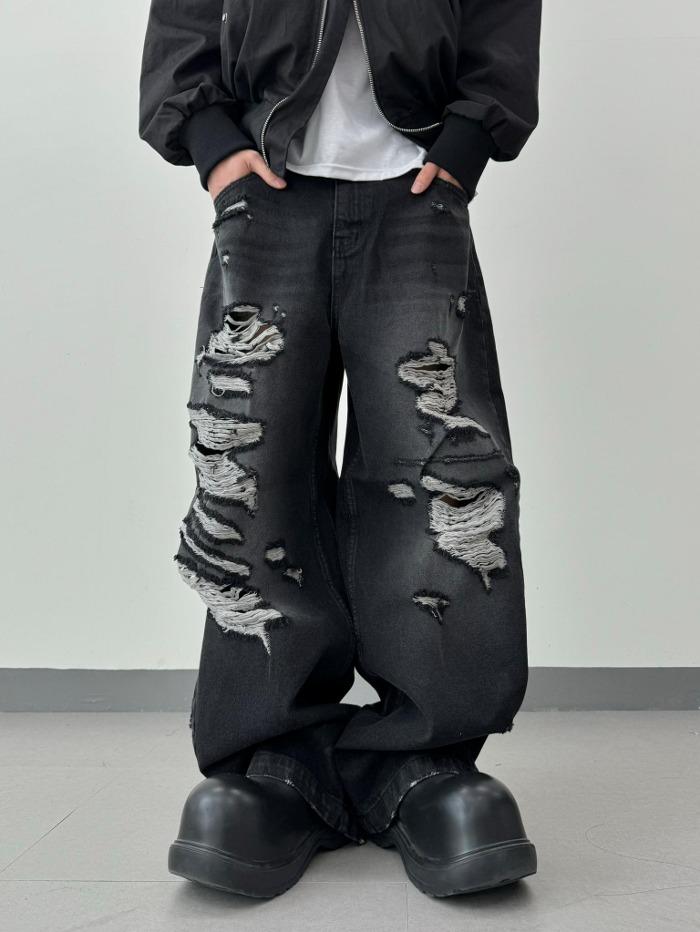 와이드 디스트로이드 팬츠(2colors)