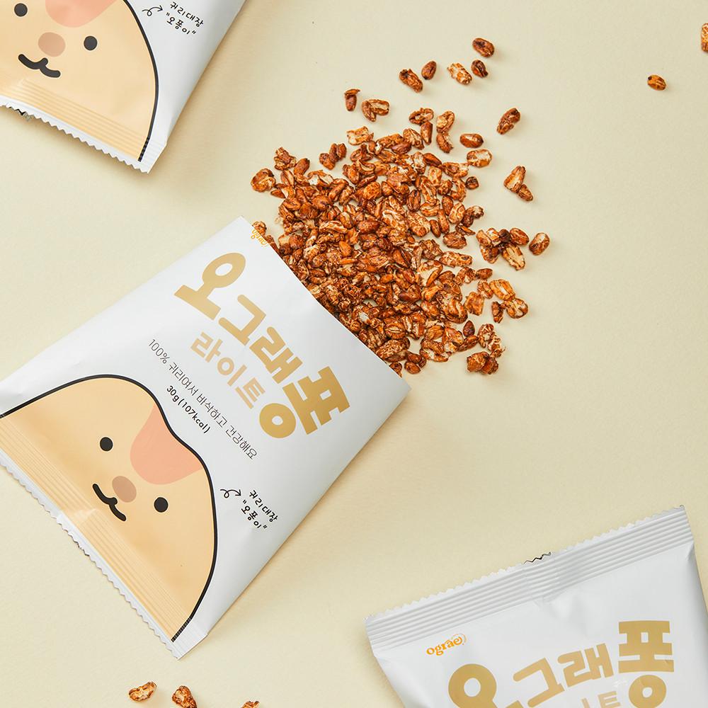 [오그래퐁 라이트 30g x 5팩/20팩] 통곡물 그래놀라 아침 시리얼 추천 100% 귀리 저당