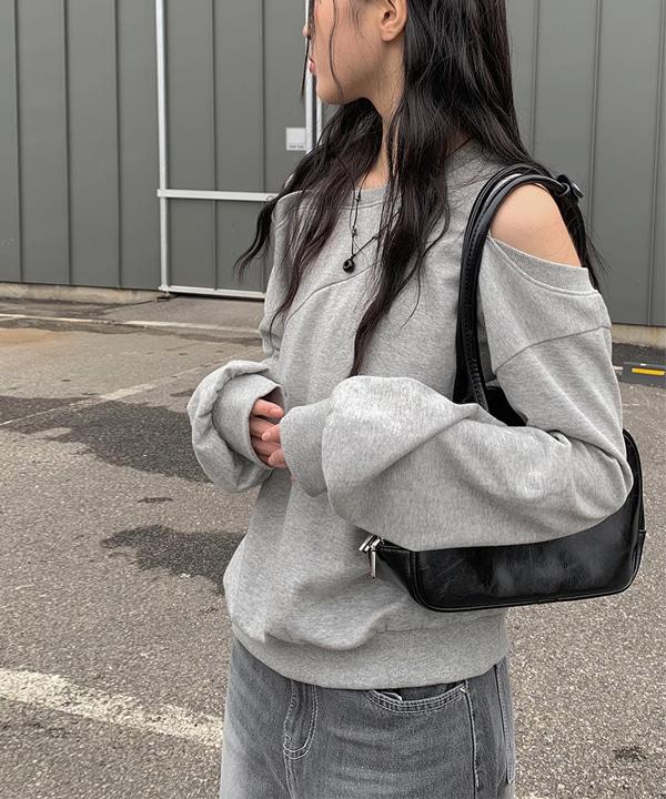 조잉 숄더 트임 맨투맨 (2color)