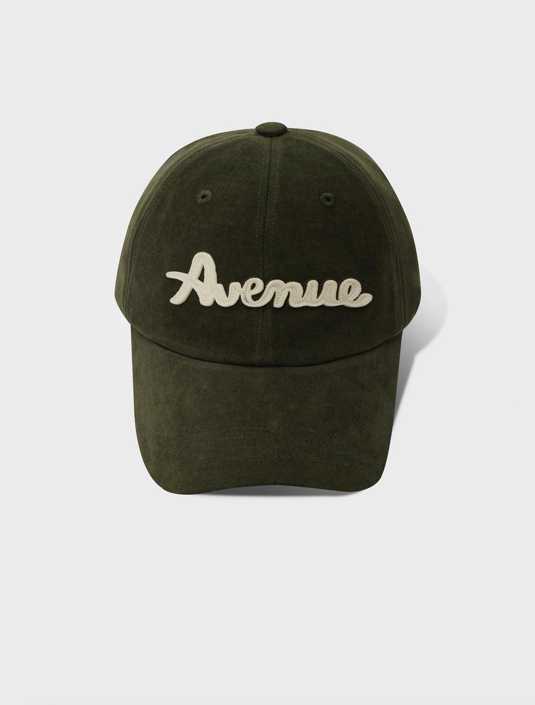 [NEW!]  AVENUE 로고 펠트 볼캡 - 카키