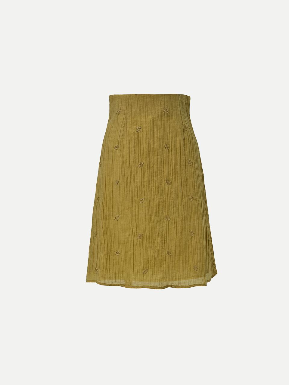 [1차리오더] 플라워 자수 스커트 (2COL)