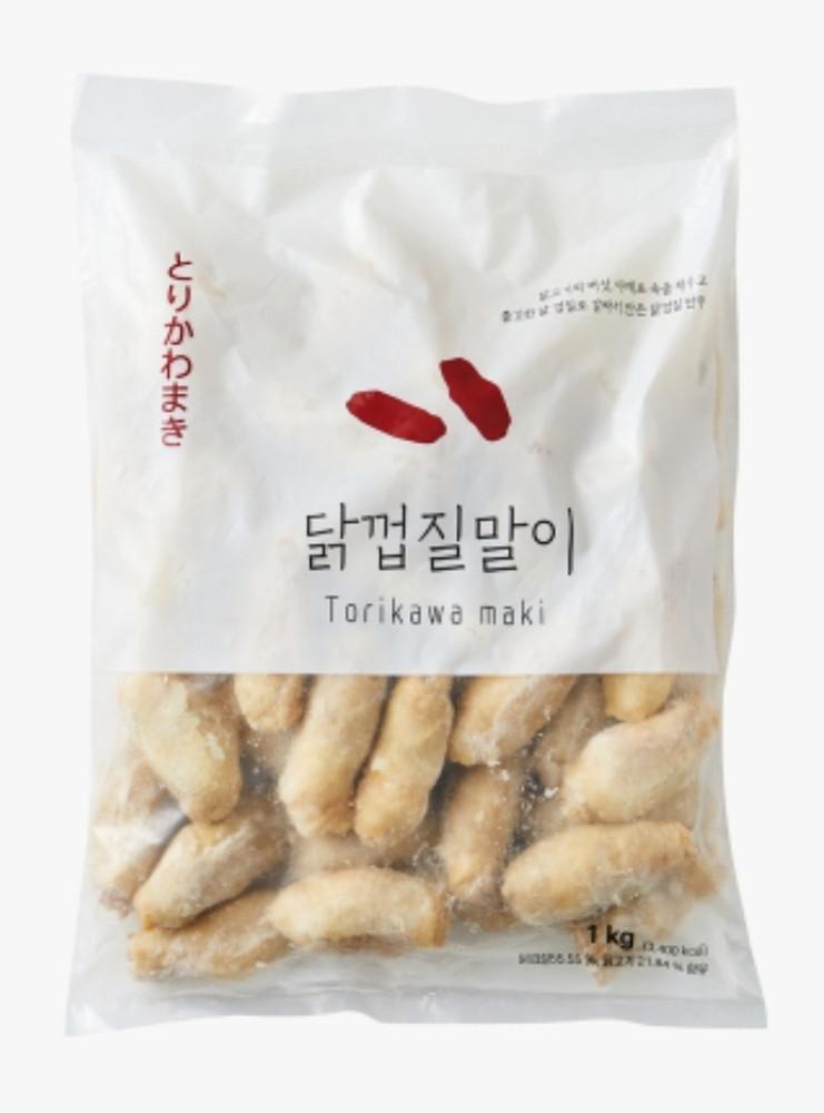 닭껍질 교자말이만두 튀김 1KG (35-40개) 토리가와 [원산지:중국]