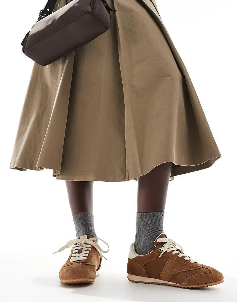 브라운 Lauf-Sneaker aus weichem Leder in Braun 207399887BRAUN