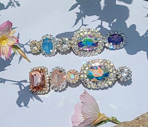 💖무료배송💖엔틱 럭셔리 크리스탈 오로라 헤어핀