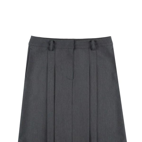 [2차] CLASSIC PLEATS MIDI SKIRT (GREY)