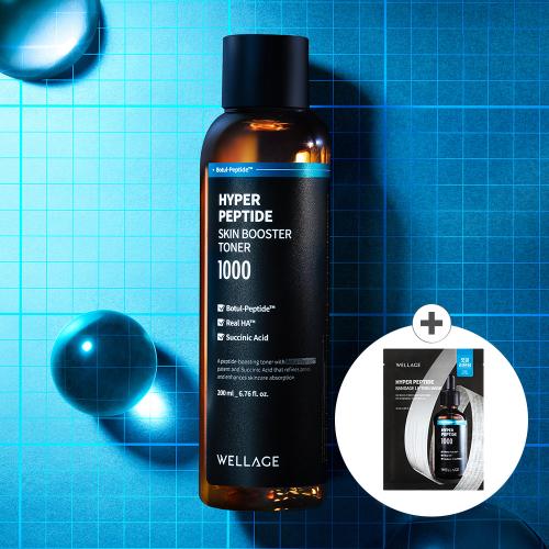 웰라쥬(WELLAGE)  하이퍼 펩타이드 스킨 부스터 토너 200ml (+리프팅 마스크 1매 증정) - 후기 | 무신사