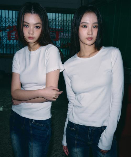 [2PACK] 투 팩 올데이 라운드 티셔츠 [블랙/그레이/화이트]