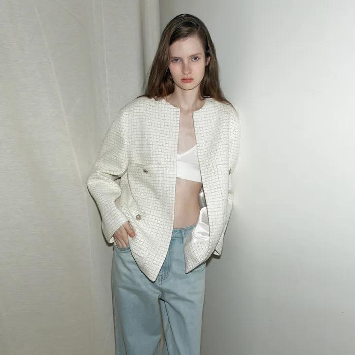 [3rd 예약배송/4월 2일/여울님 착용] Brody Tweed Jacket_Ivory