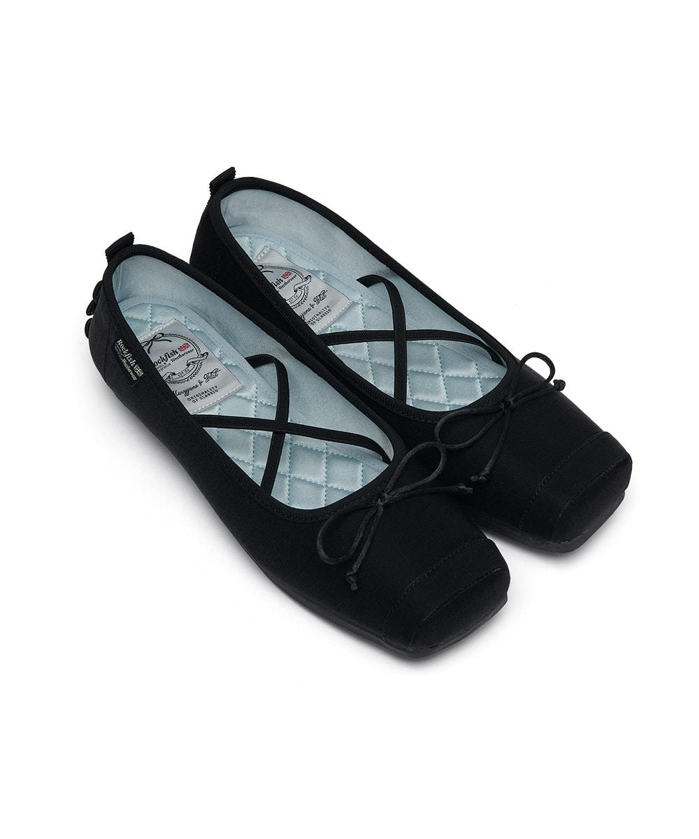 [03.20이내 출고] TOE CAP BALLET FLATS - BLACK